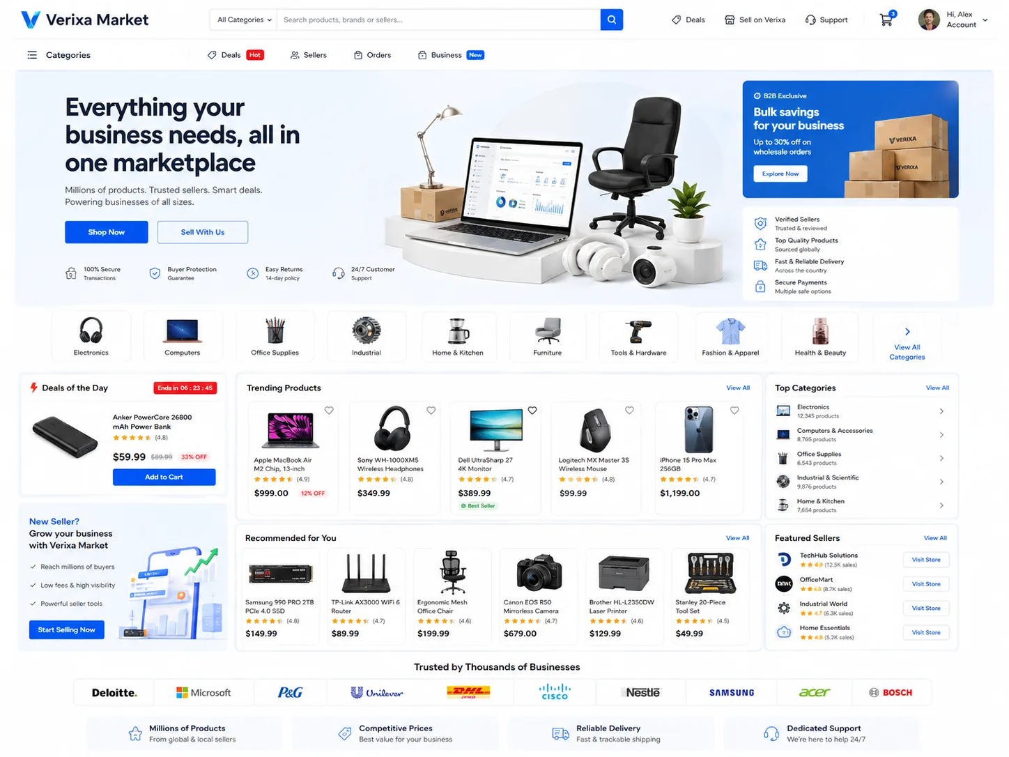 Advanced marketplace platform interface concept